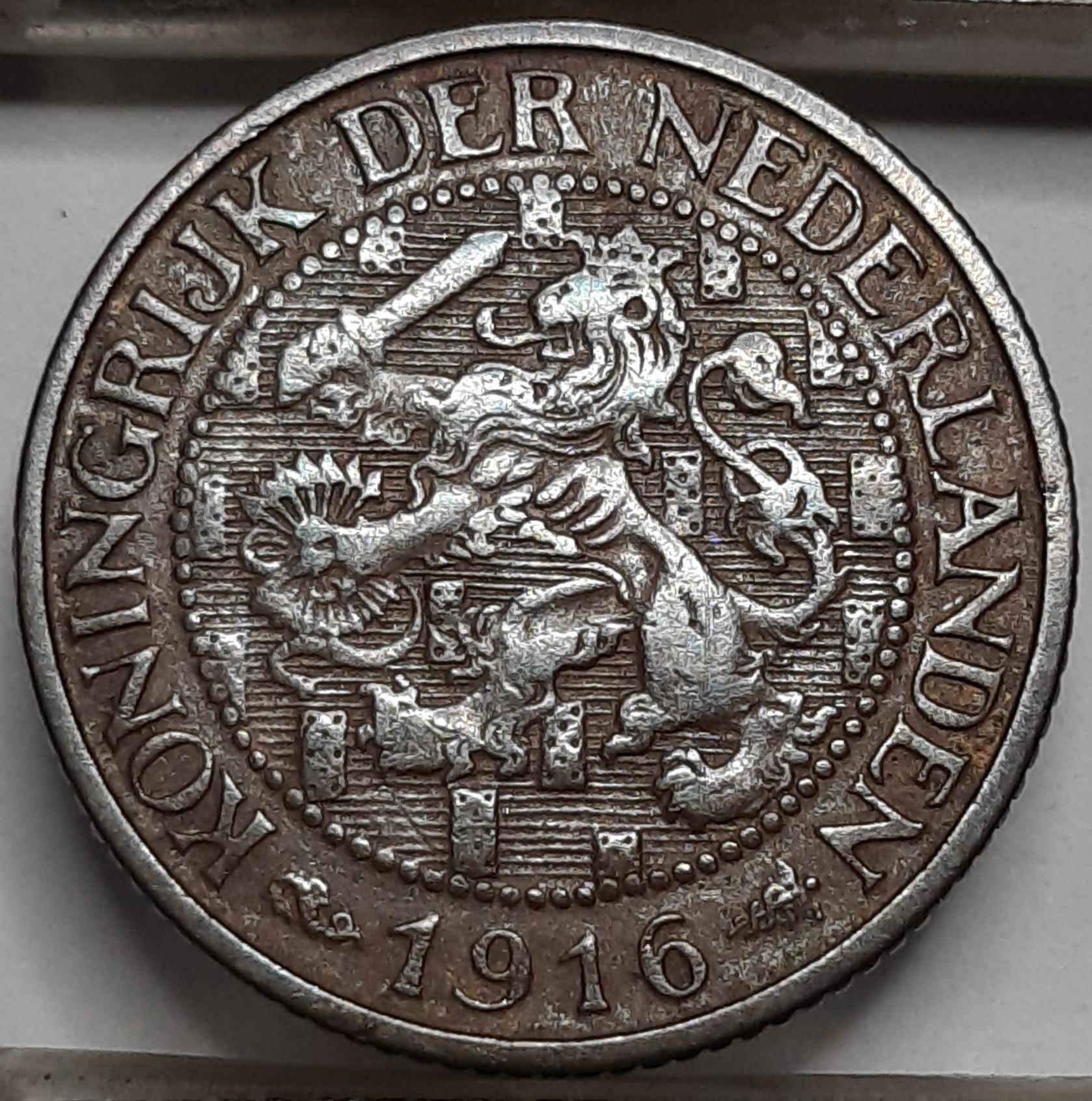 Nyderlandai 1 Centas 1916 KM#152 Bronza (5258)