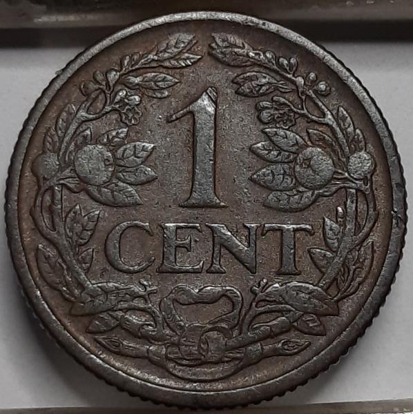 Nyderlandai 1 Centas 1917 KM#152 Bronza (5259)
