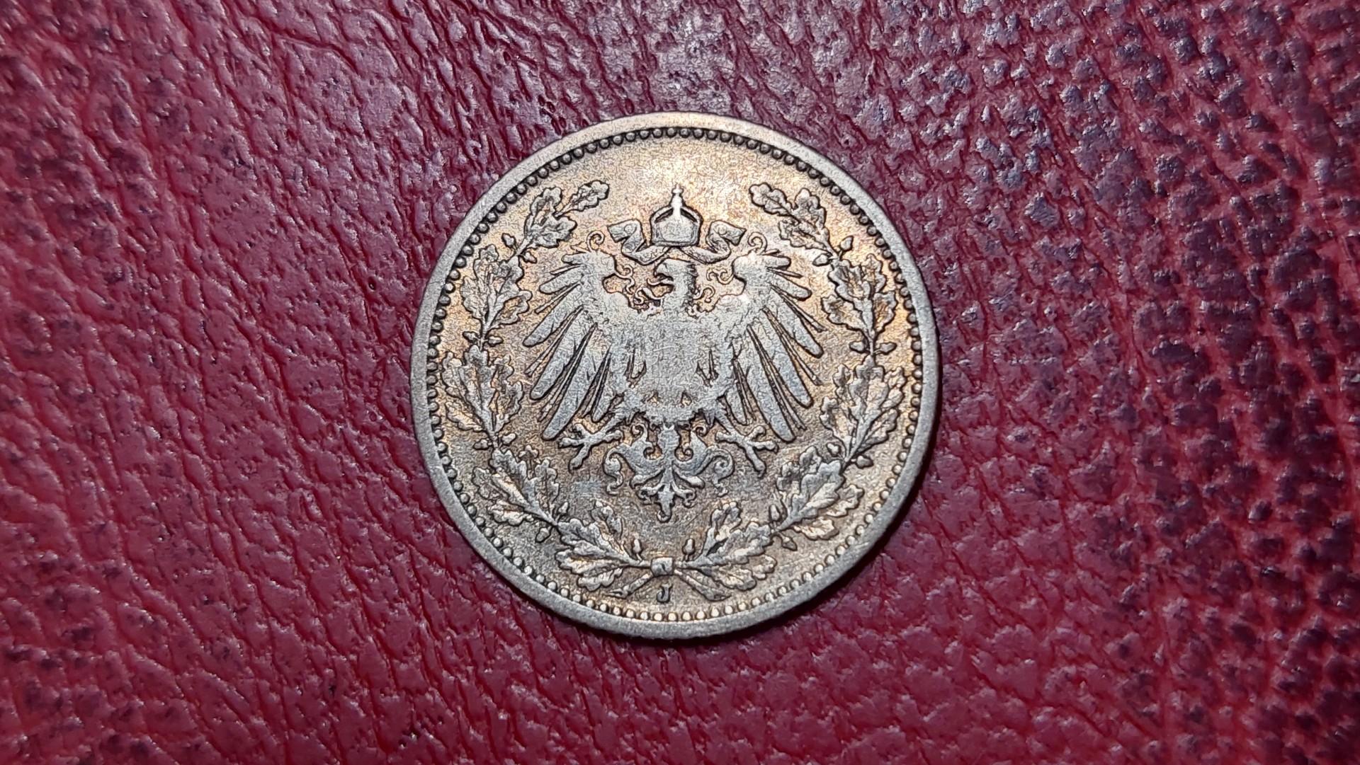 Vokietija ½ markės, 1905J KM# 17 AG 0.900