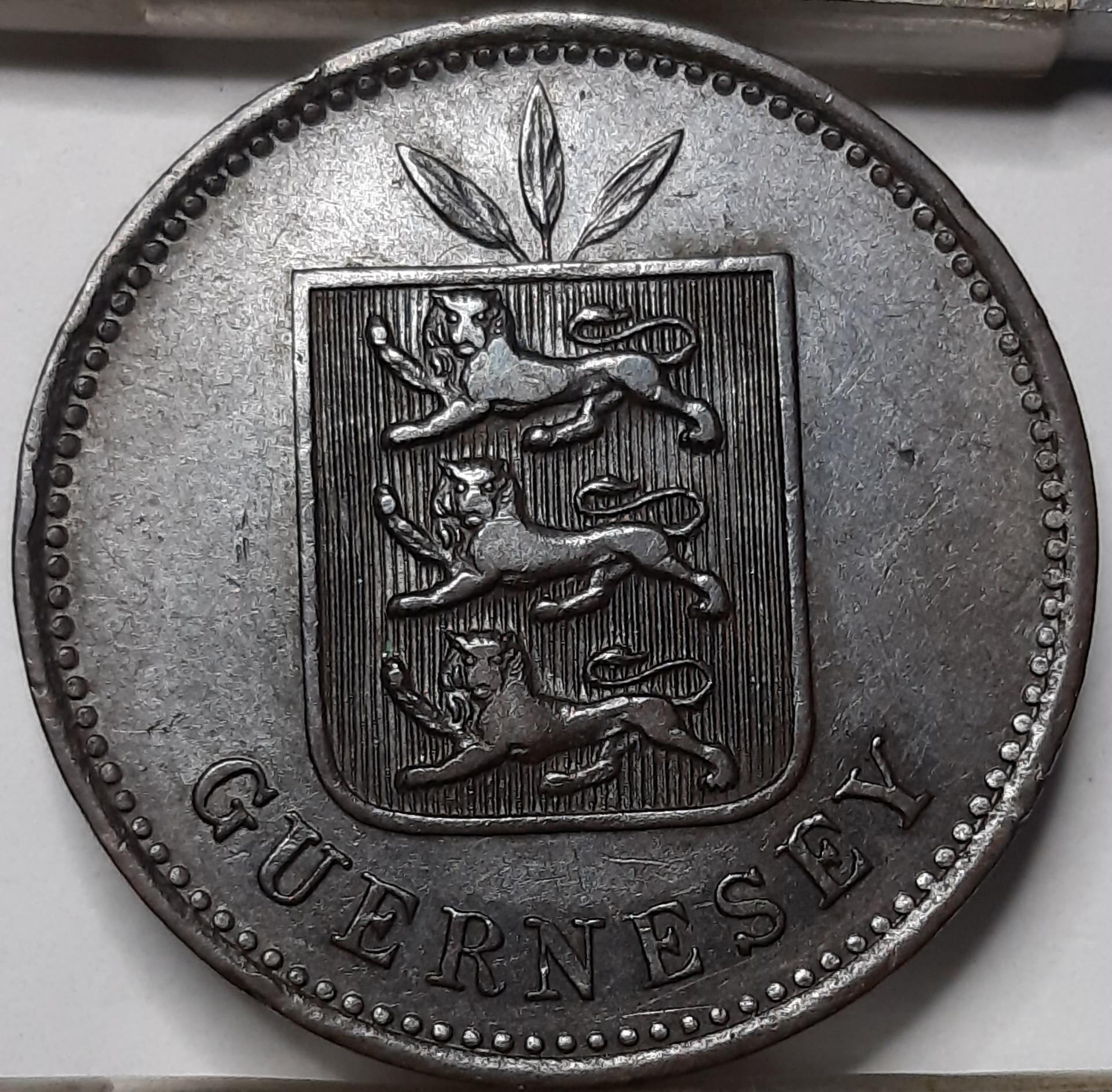 Gernsis 4 Dubliai 1885 KM#5 Bronza (5301)