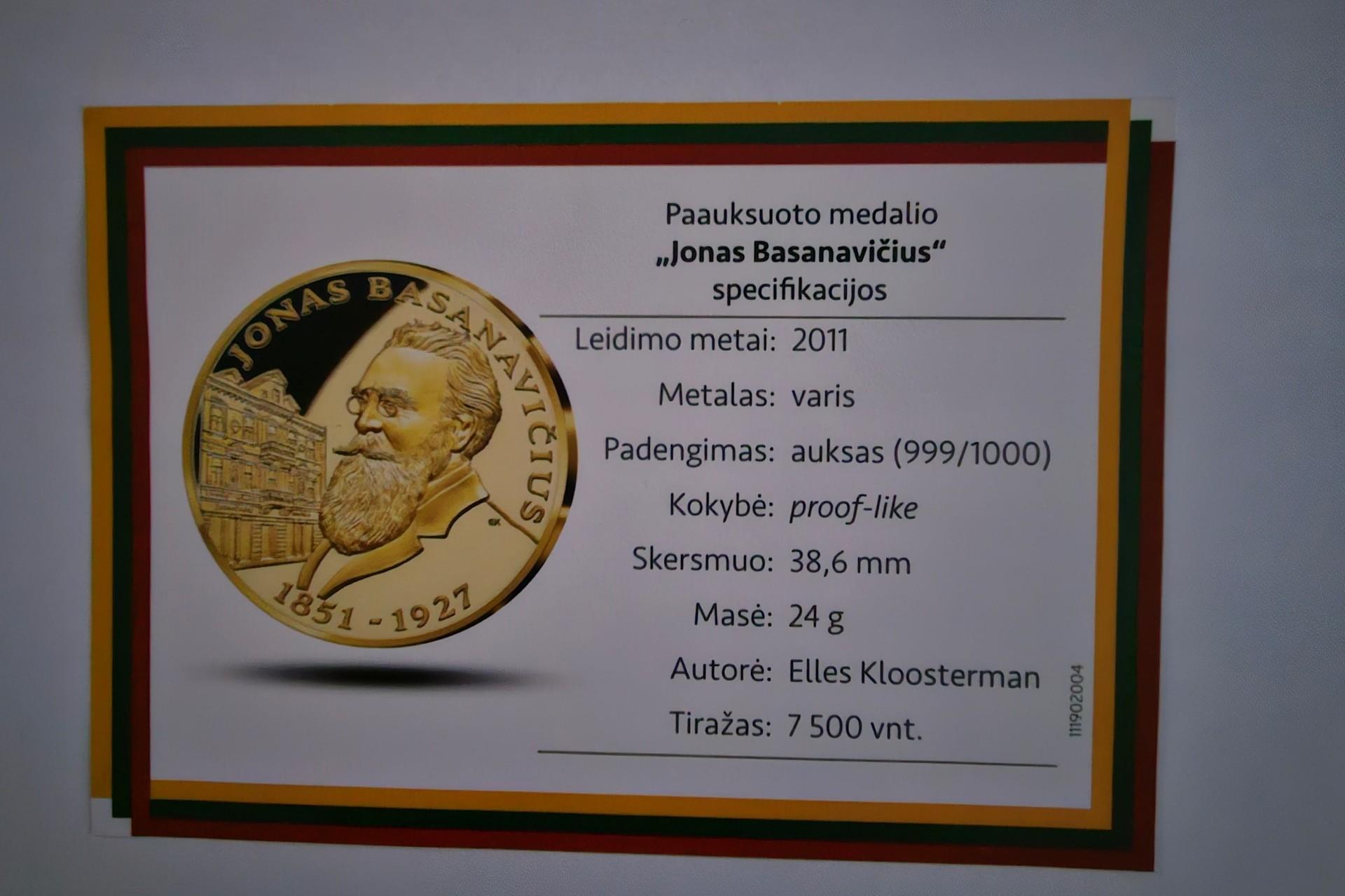 Medalis Jonas Basanavičius