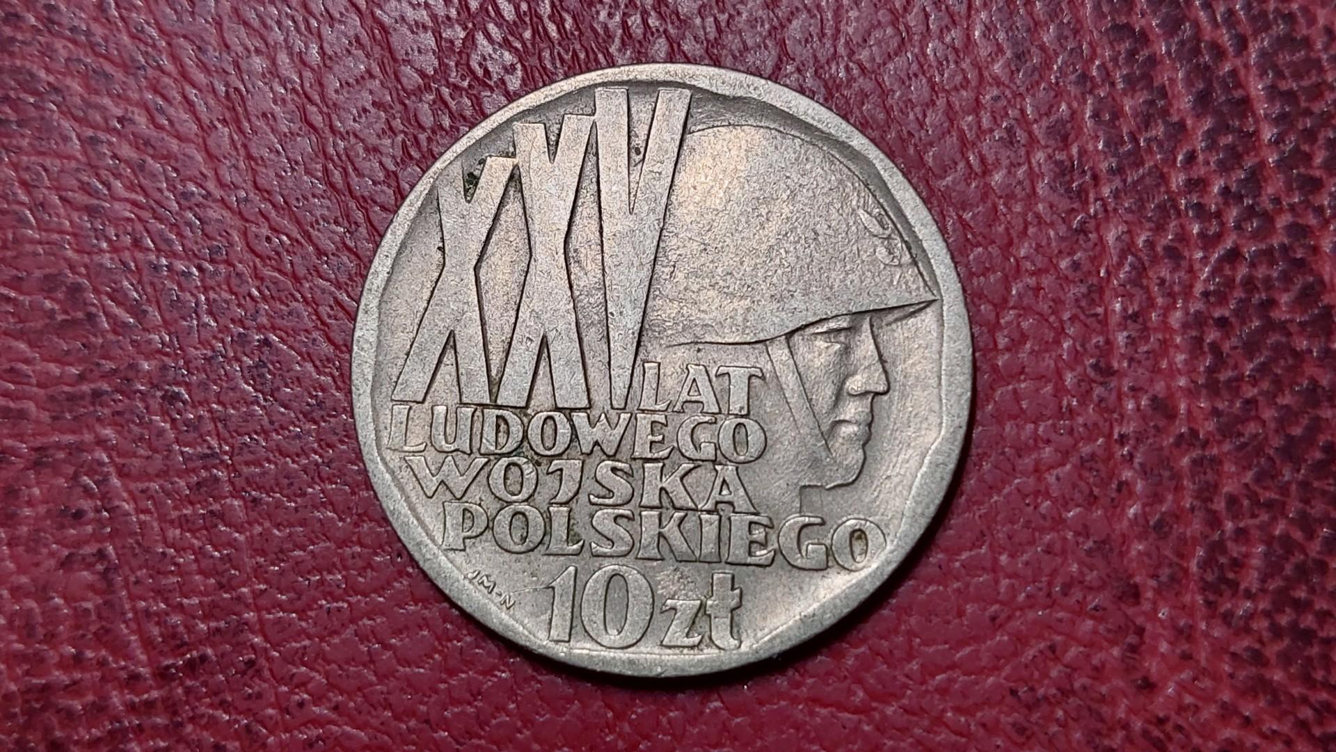 Lenkija 10 zlotų, 1968 Y# 60 armijos 25 metų