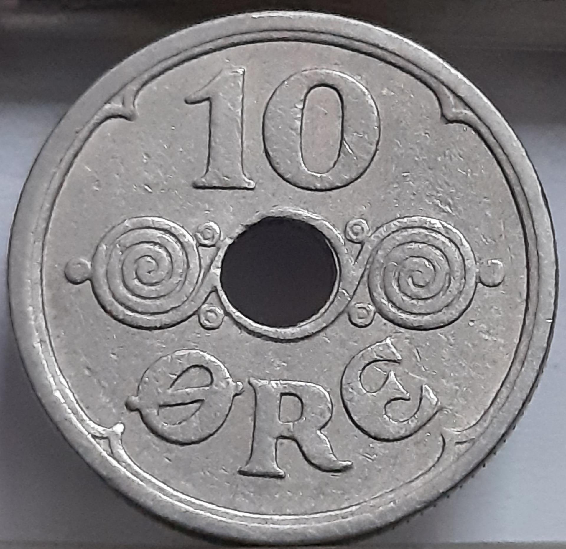 Danija 10 Erių 1925 KM#822 (5423) 