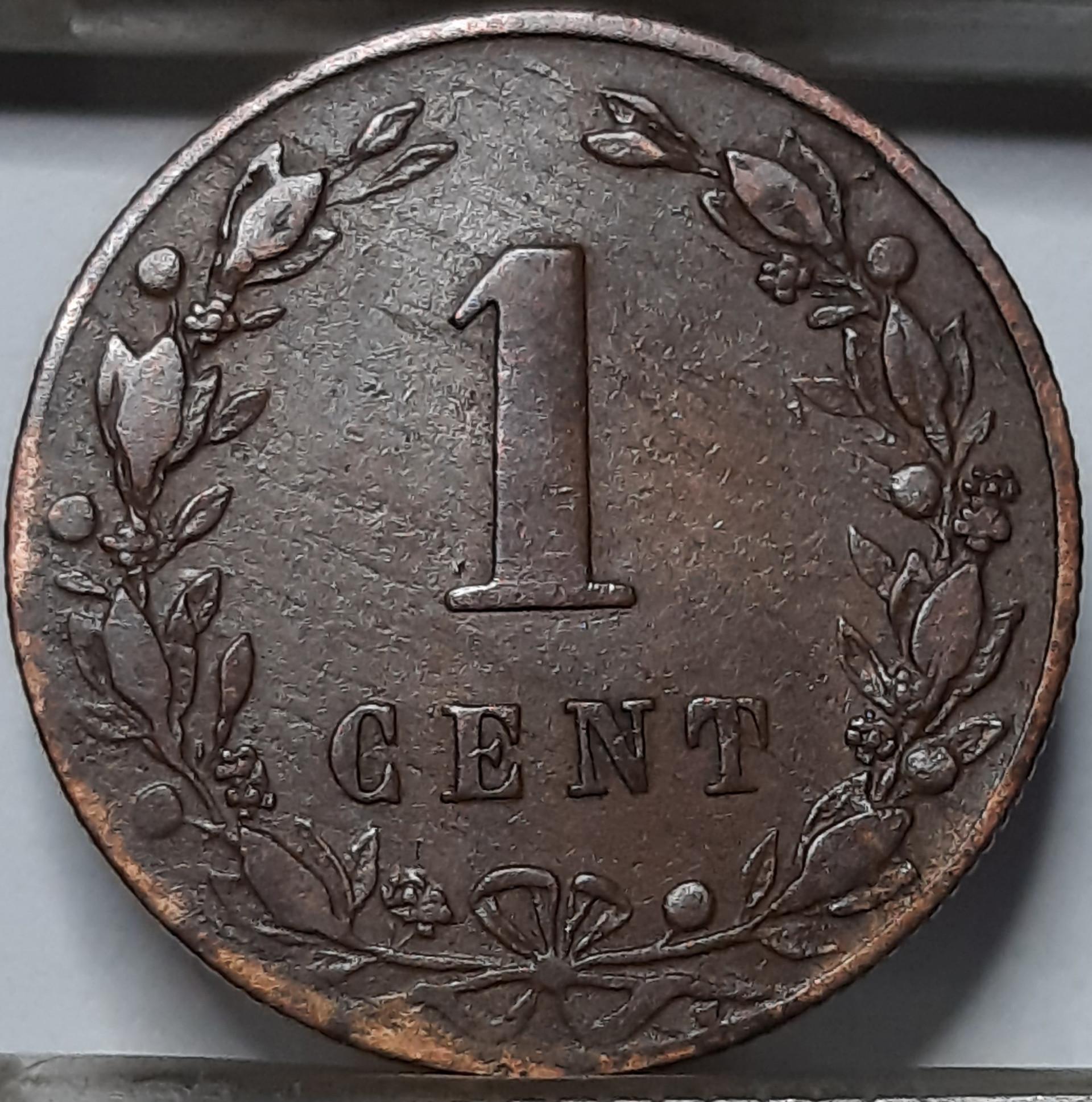 Nyderlandai 1 Centas 1882 KM#107 Bronza (5431)