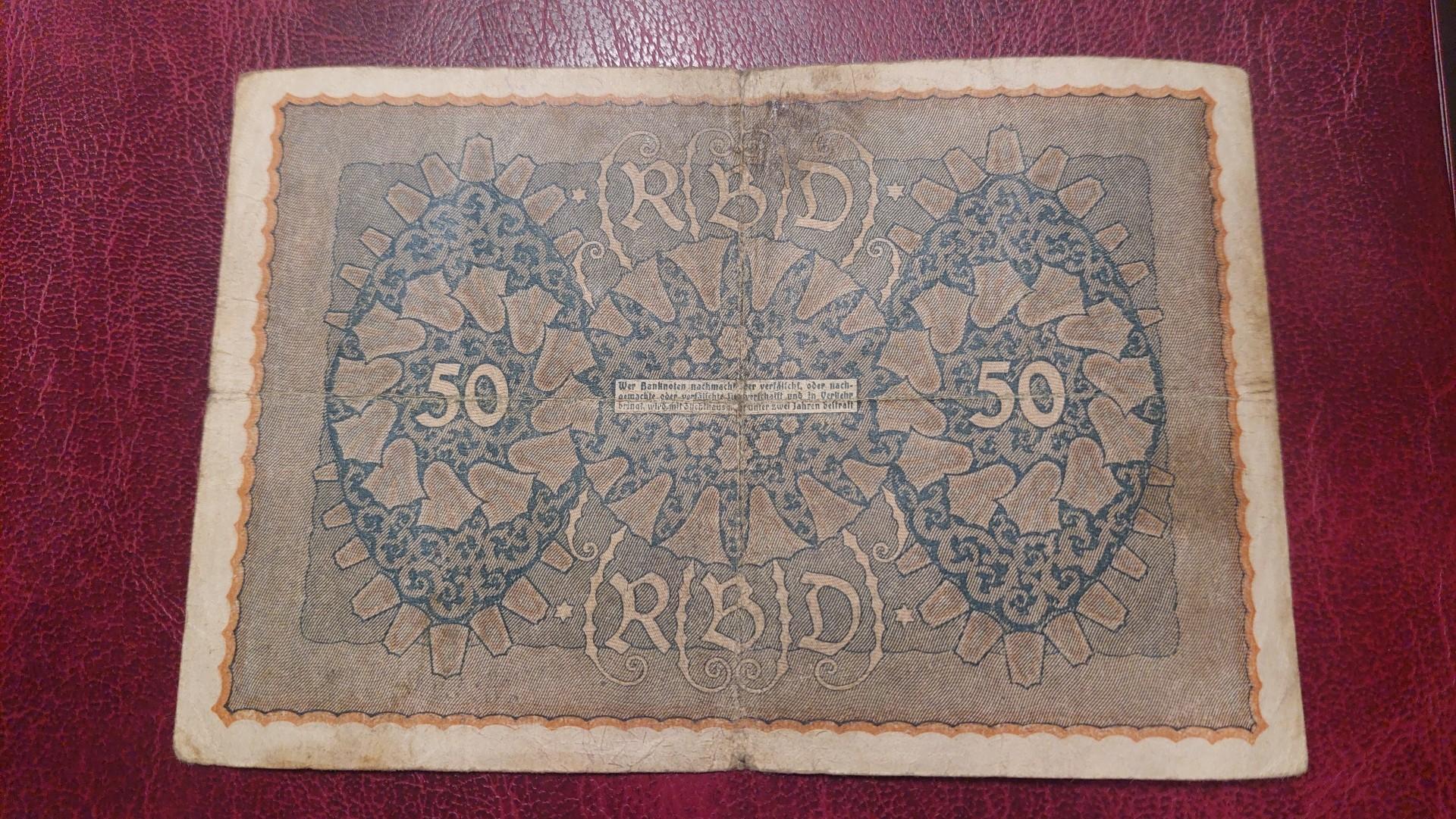 50 Mark 1919.06.24 Vokietija P-66a.1