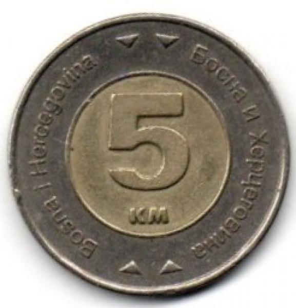 Bosnija ir Hercogovina. 5 markės ( 2009 ) XF