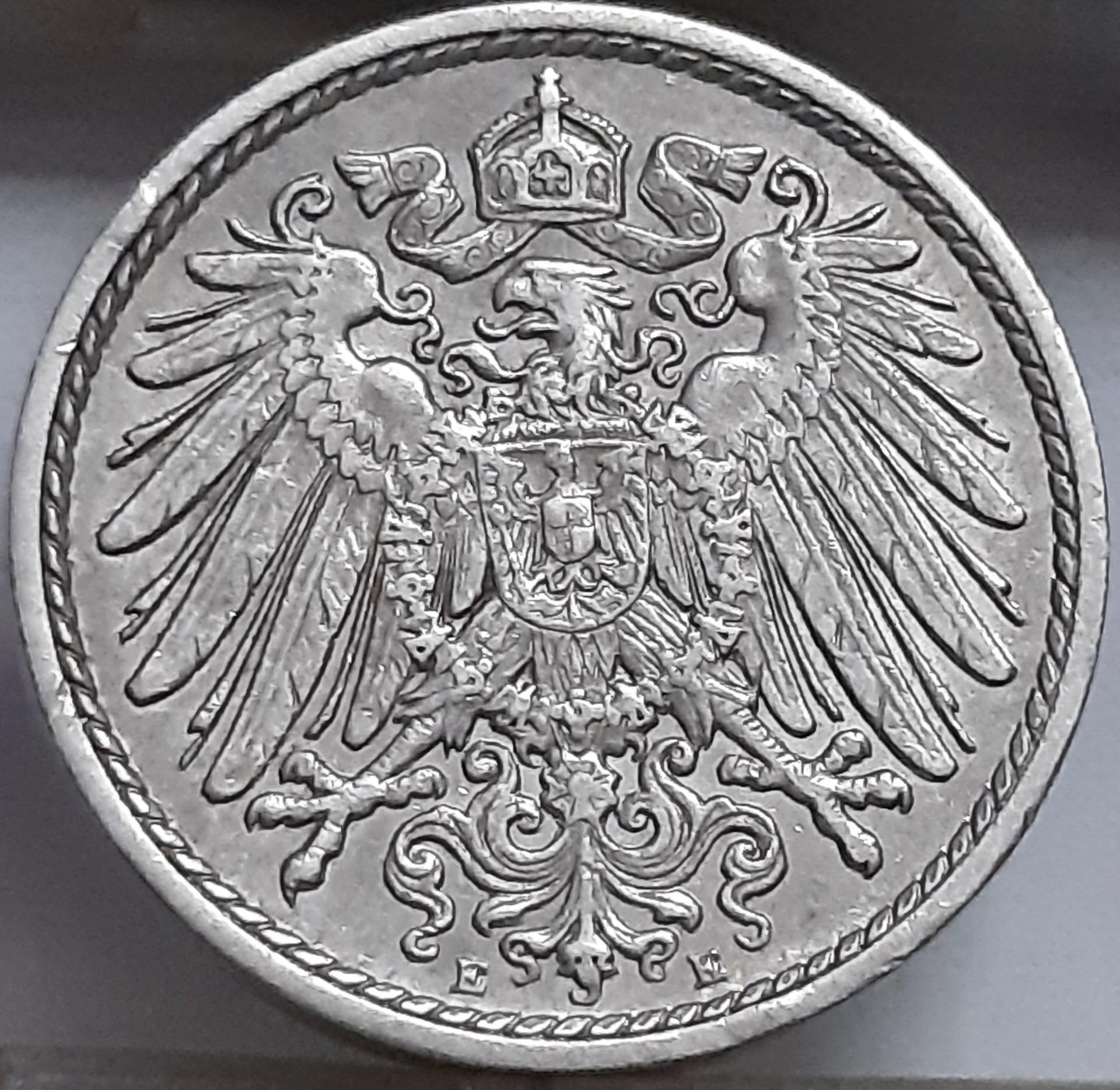 Vokietija 5 Pfenigai 1901 E KM#11 (5451) 