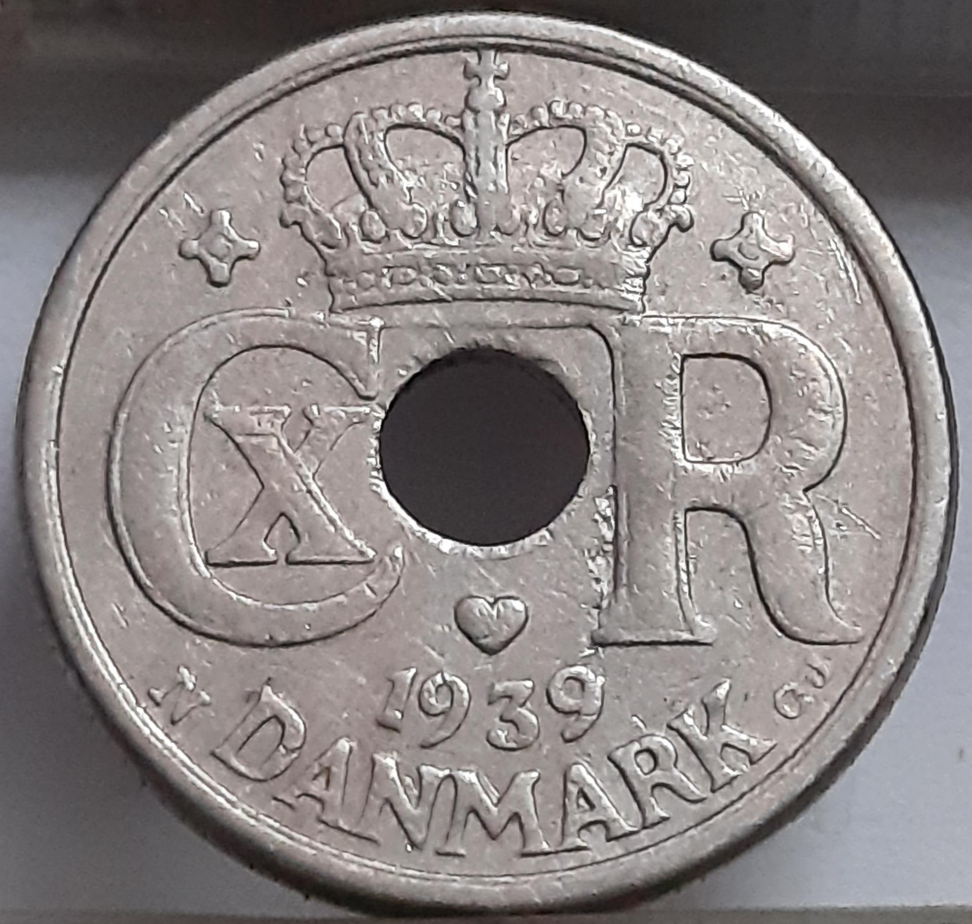 Danija 10 Erių 1939 KM#822 (5453)