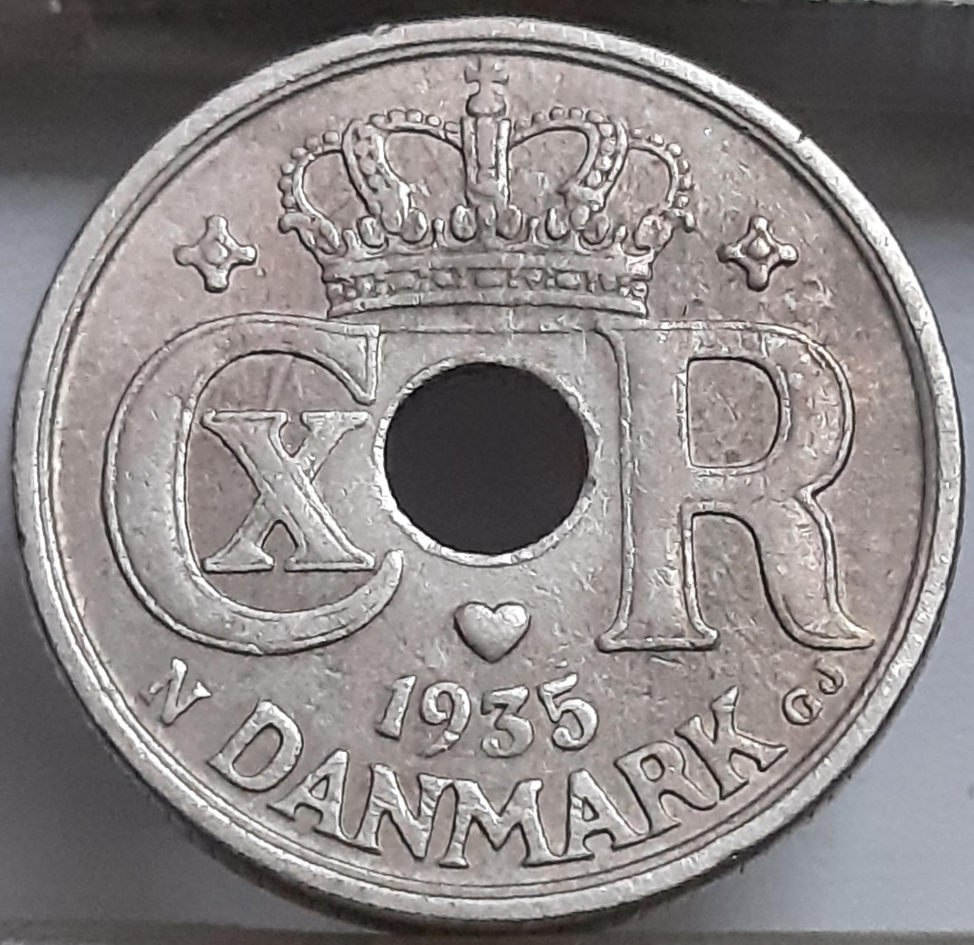 Danija 10 Erių 1935 KM#822 (5452) 