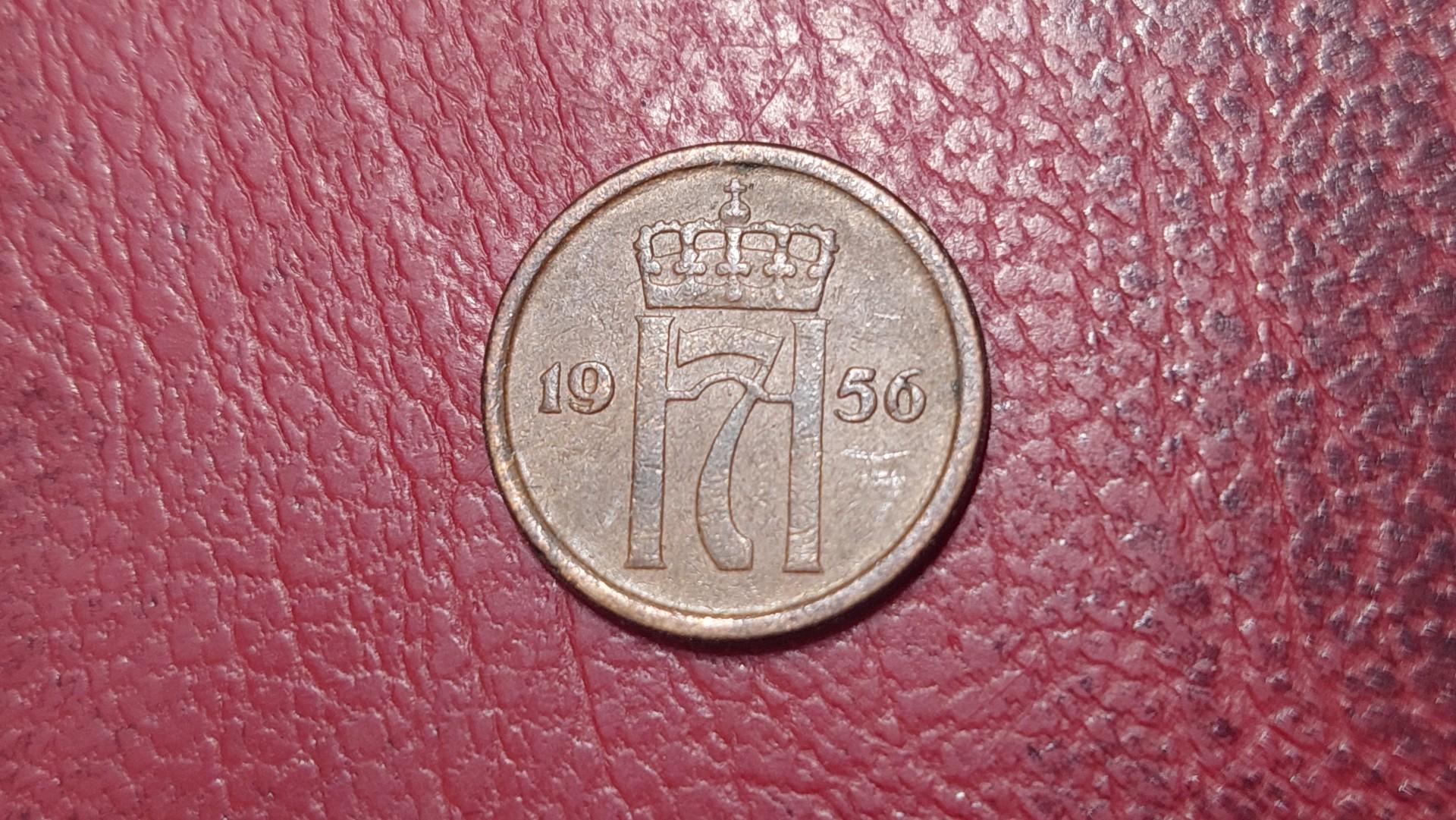 Norvegija 1 erė, 1956 KM# 398