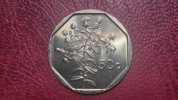 Malta 50 centų, 2001 KM# 98