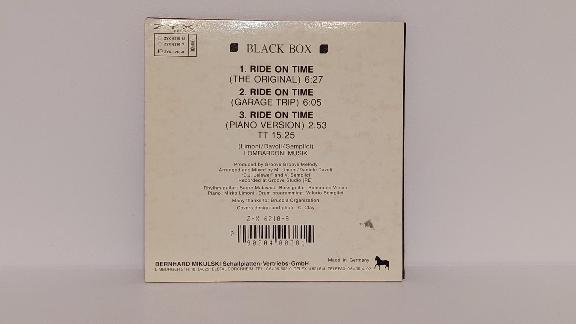 Audio CD Maxi-Single Black Box – Ride On Time 