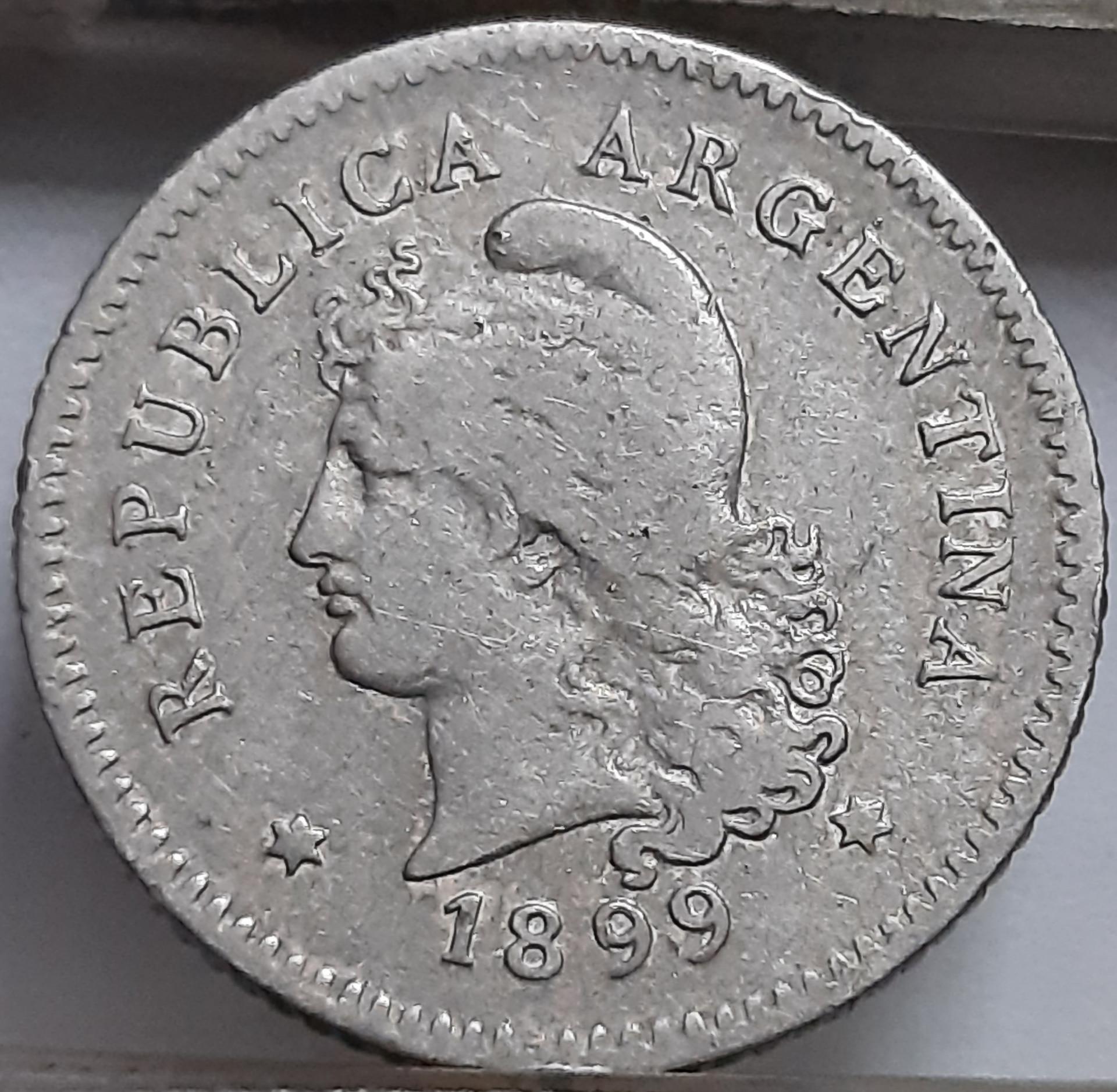 Argentina 10 Sentavų 1899 KM#35 (5416)