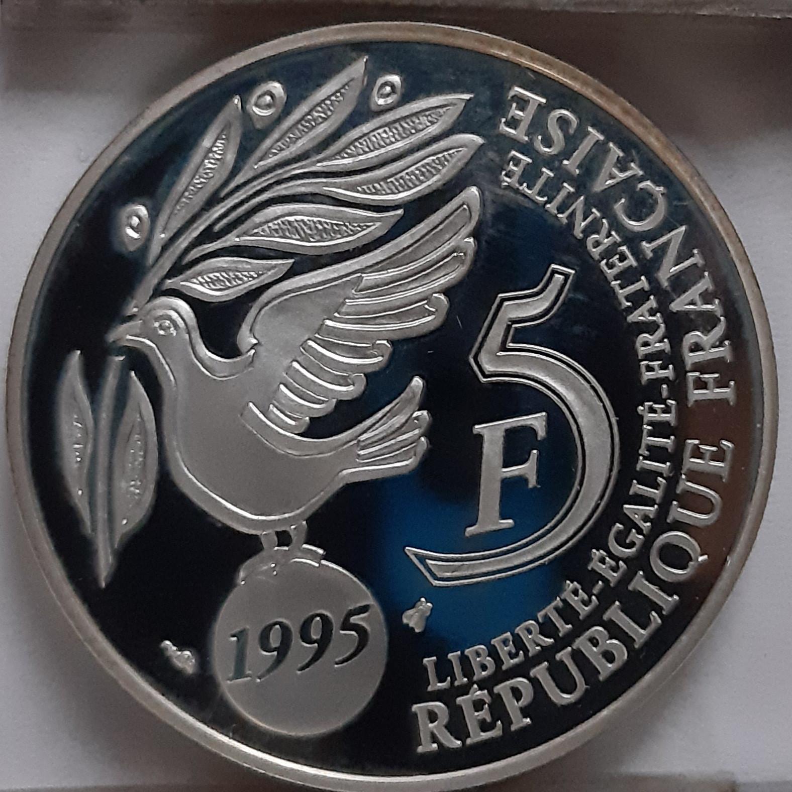 Prancūzija 5 Frankai 1995 KM#1118a (5351) 