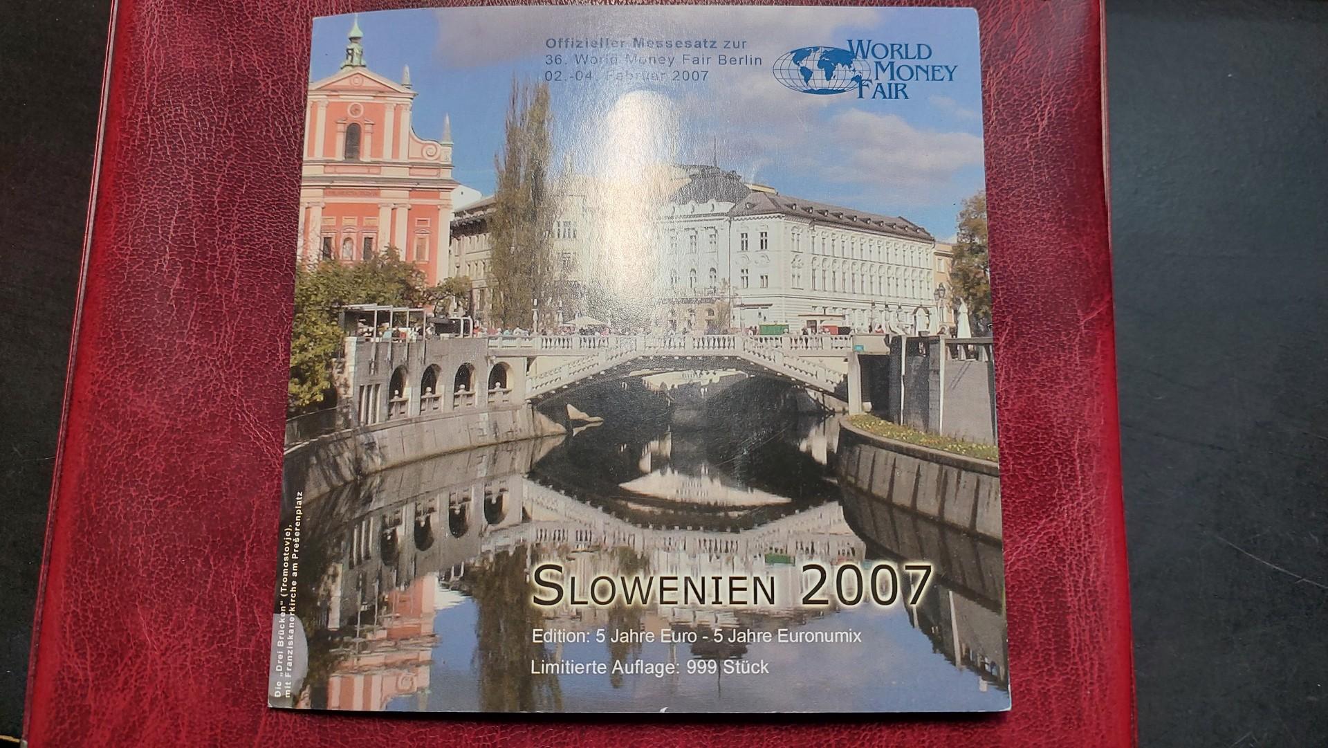 retesnis Euro monetų setas 2007 Slovėnija