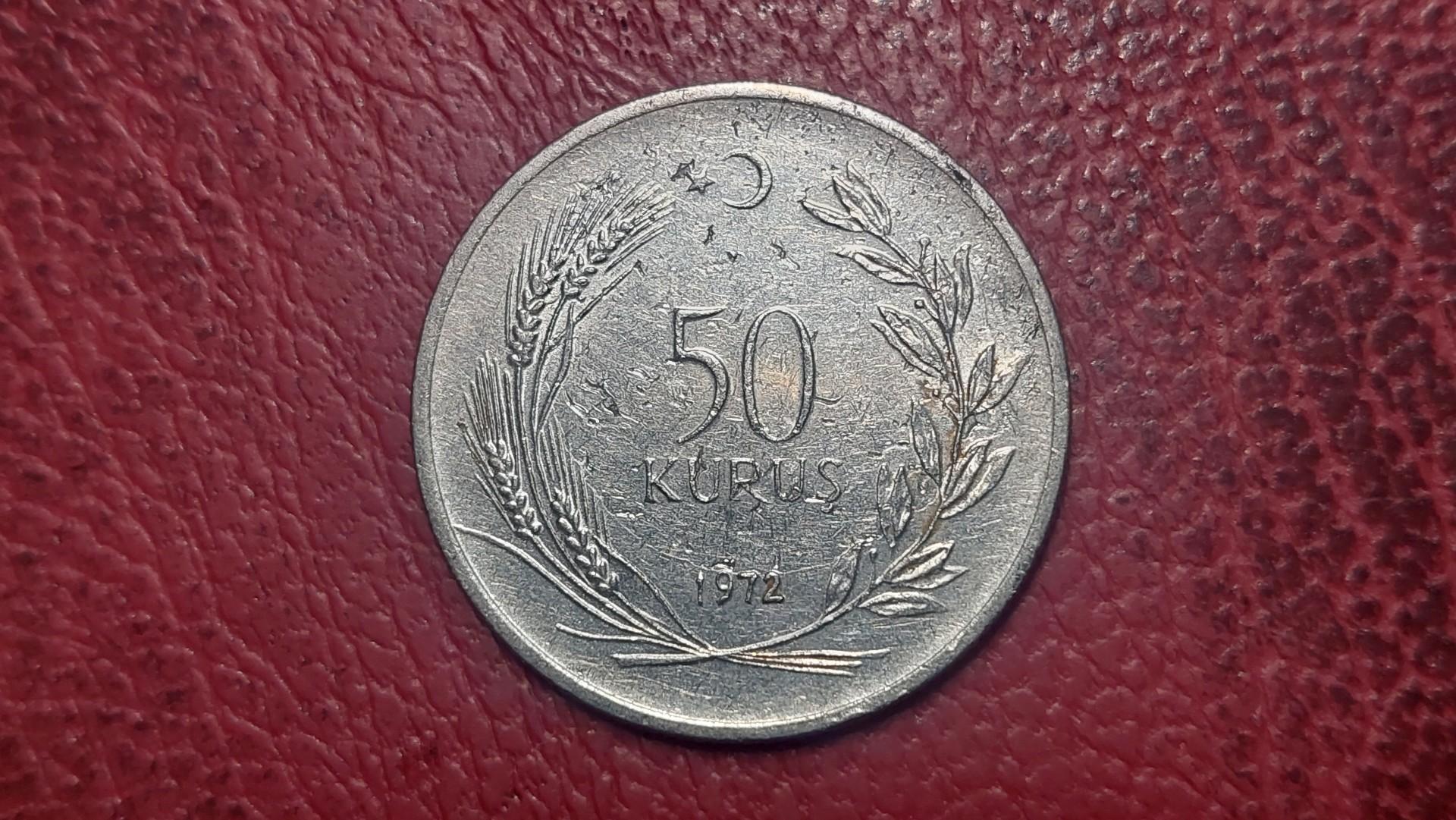 Turkija 50 kurušų, 1972 KM# 899