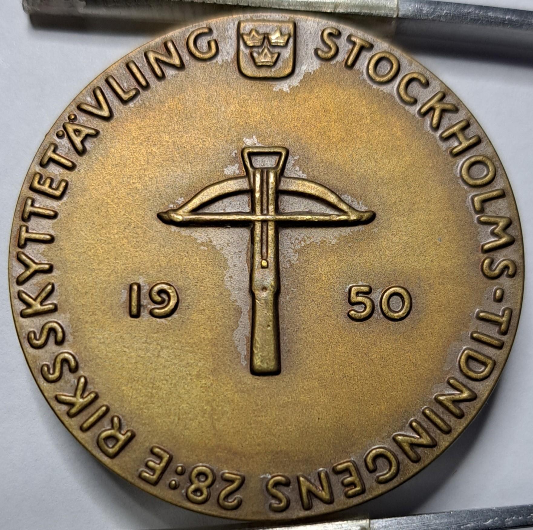 Švedijos šaudymo medalis 1950 (5504)