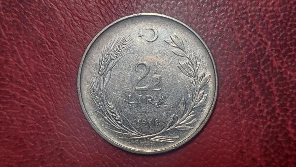 Turkija 2½ liros, 1978 KM# 893.2