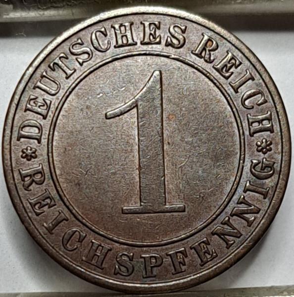 Vokietija 1 Reichspfenigas 1925 A KM#37 (5547)