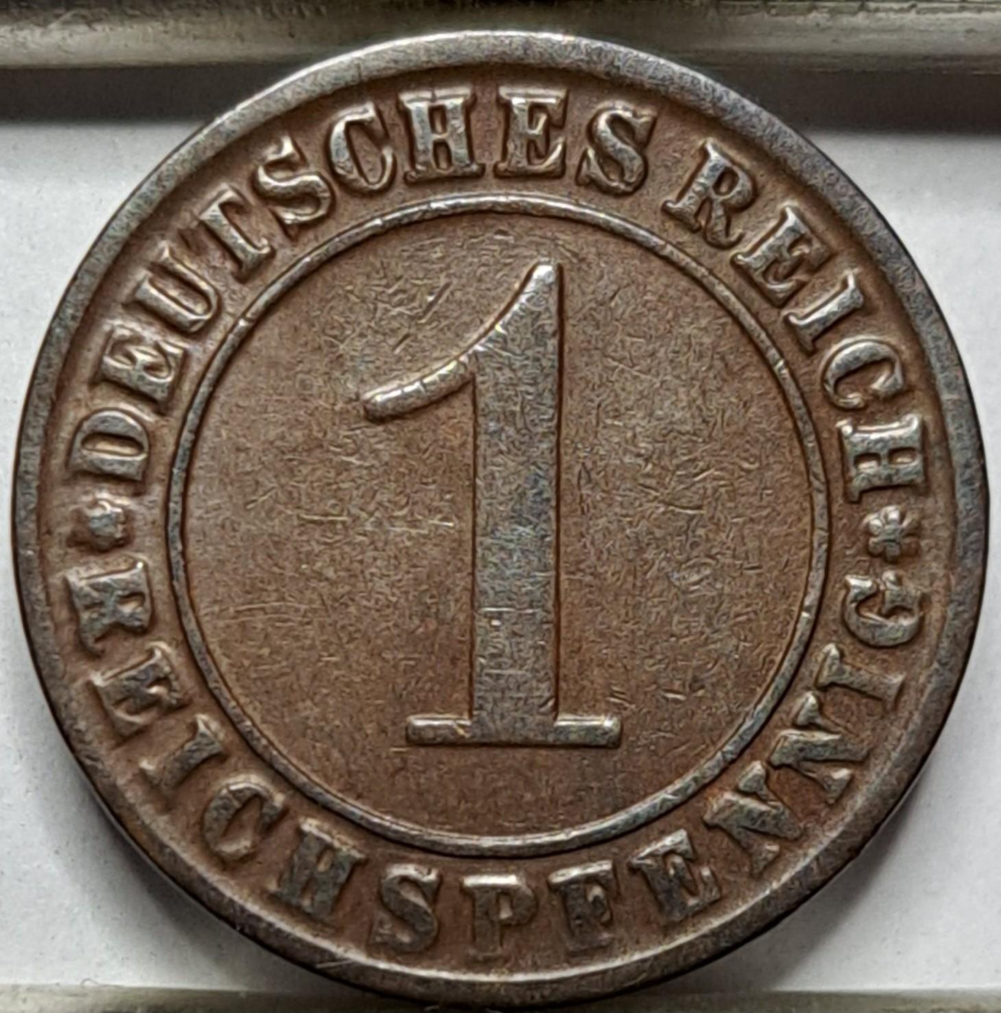 Vokietija 1 Reichspfenigas 1925 G KM#37 (5550)