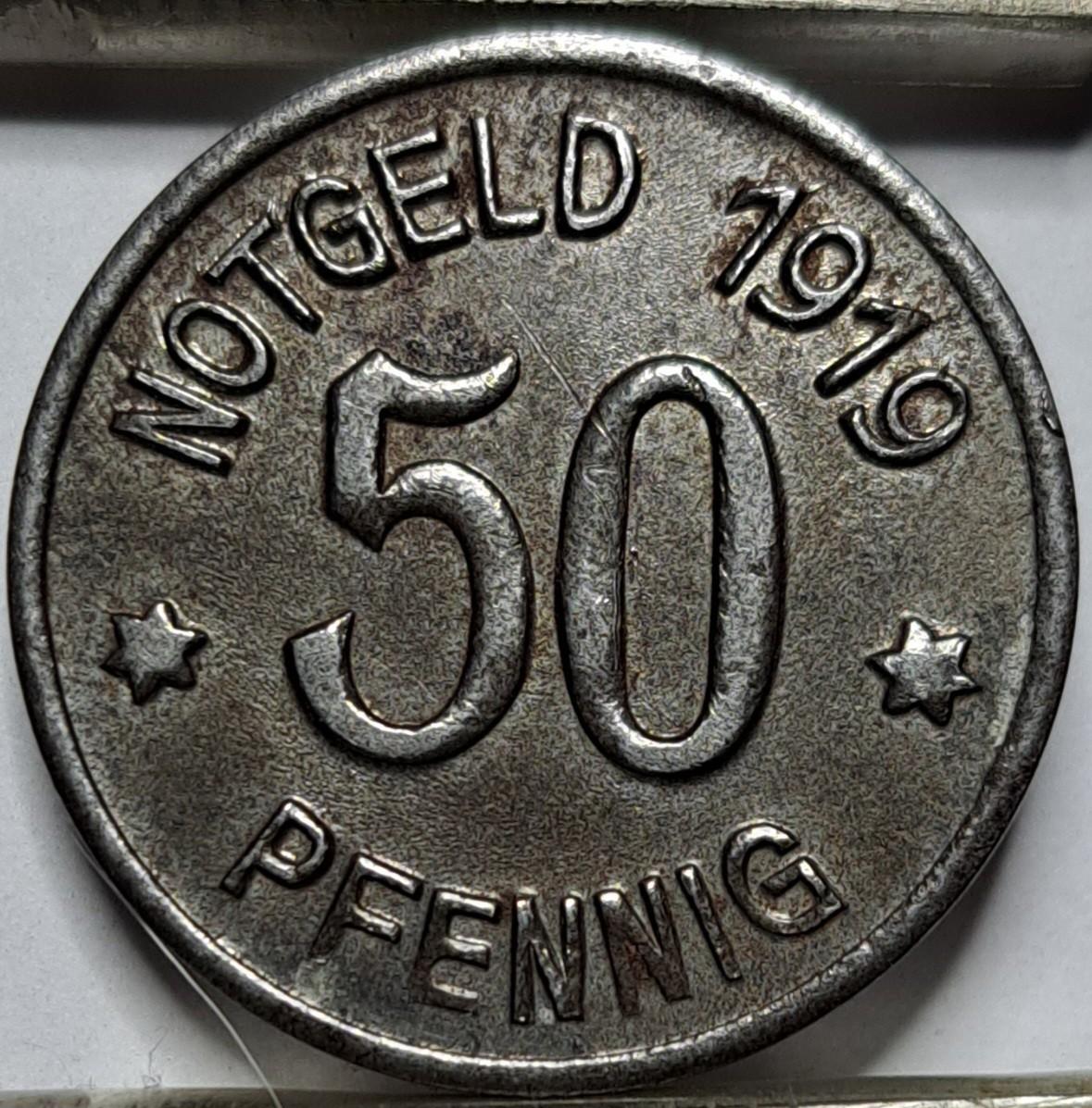 Vokietija 50 pfenigų 1919 N#36683 (5551)