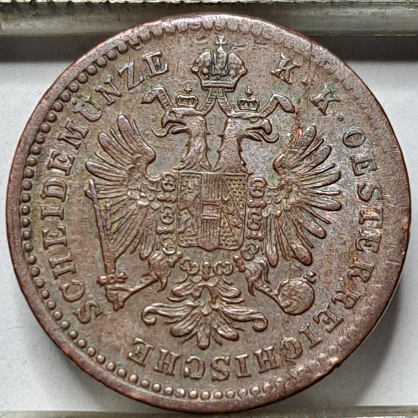 Austrija 1 kreiceris 1861 E KM#2186 RETA (5557)