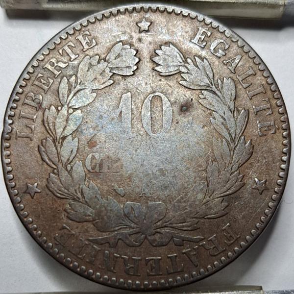 Prancūzija 10 santimų 1896 A KM#815 (5564)