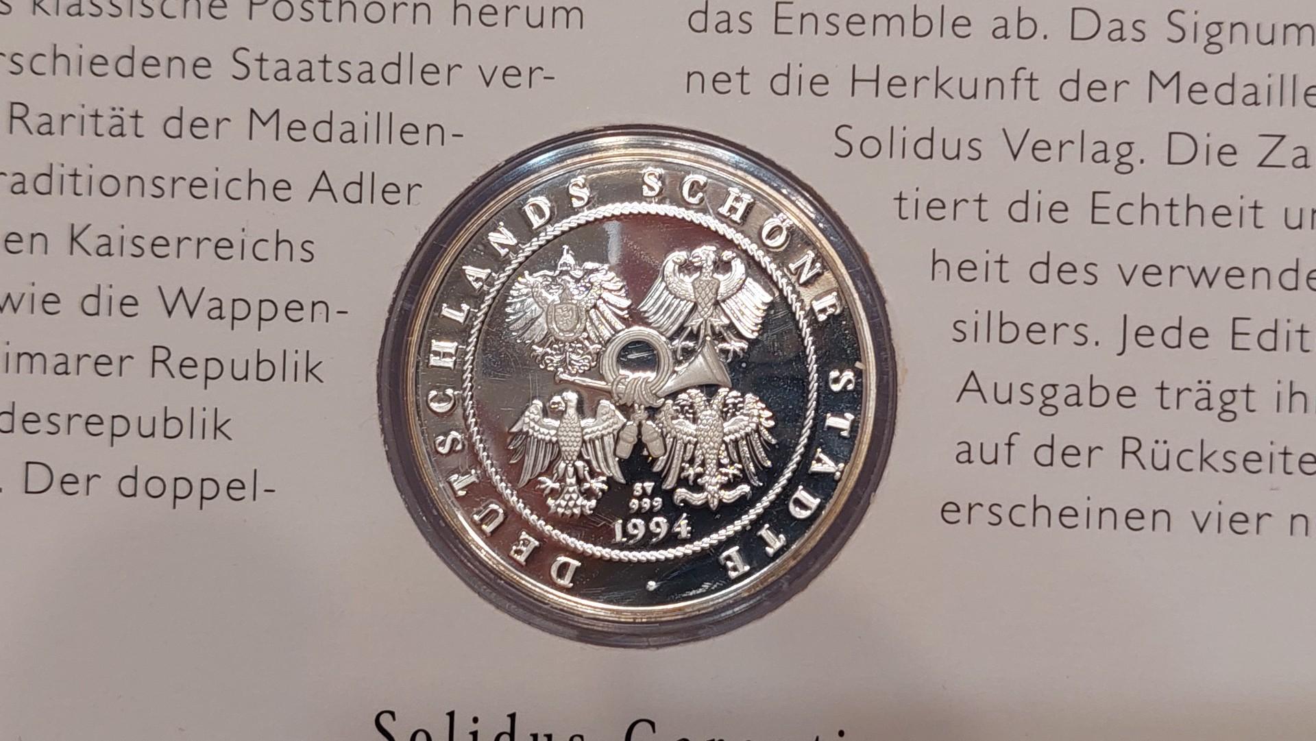 Sidabrinis medalis Berlin schone stadte AG 0.999
