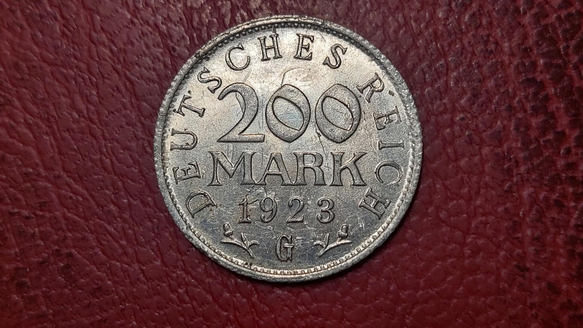 Vokietija 200 markių, 1923G KM# 35