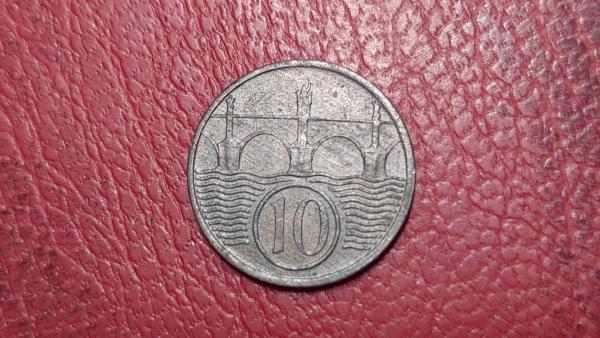 Bohemija ir Moravija 10 helerių, 1943 KM# 1