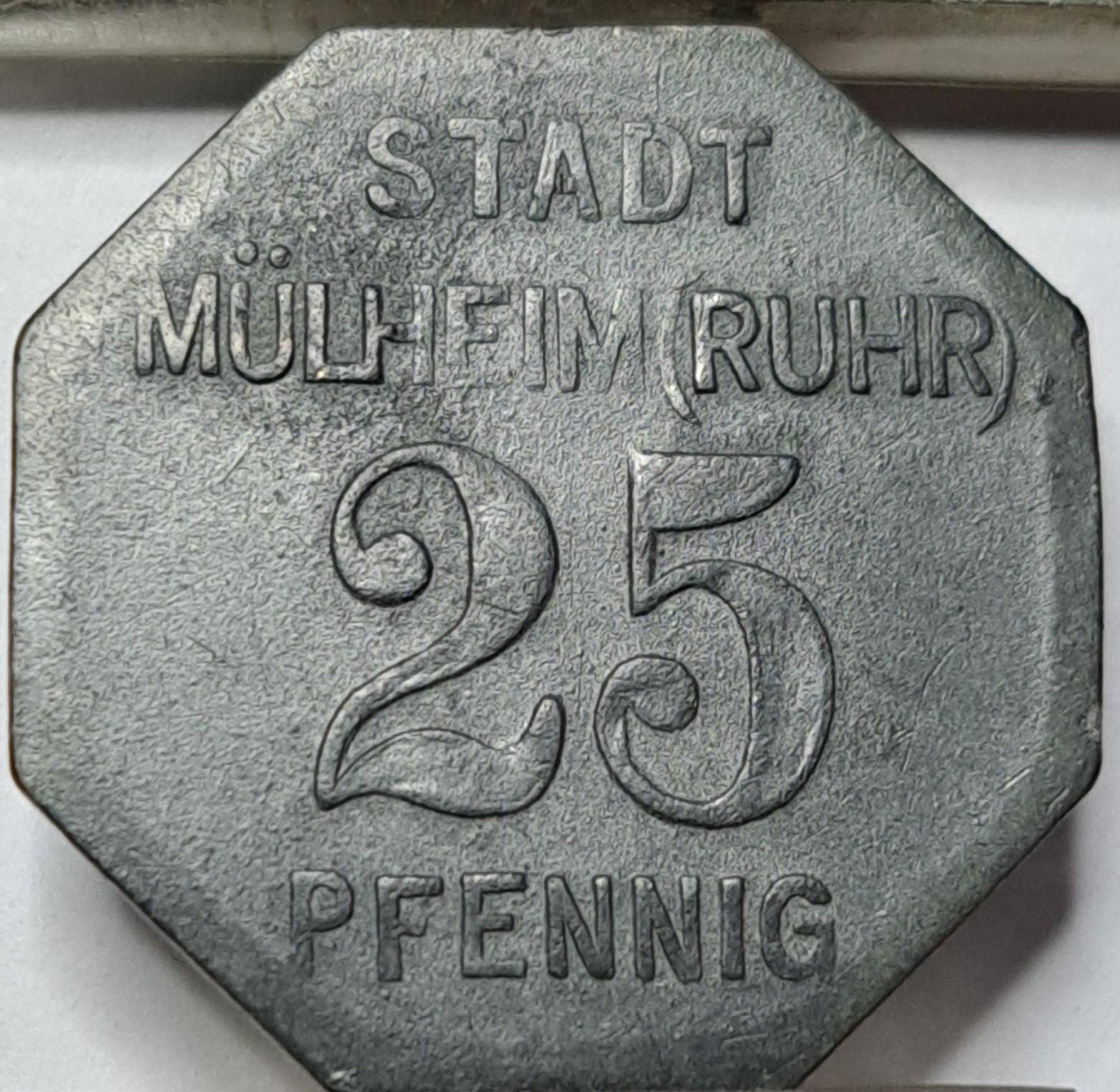 Vokietija 25 pfenigai 1917 N#16399 (5690)