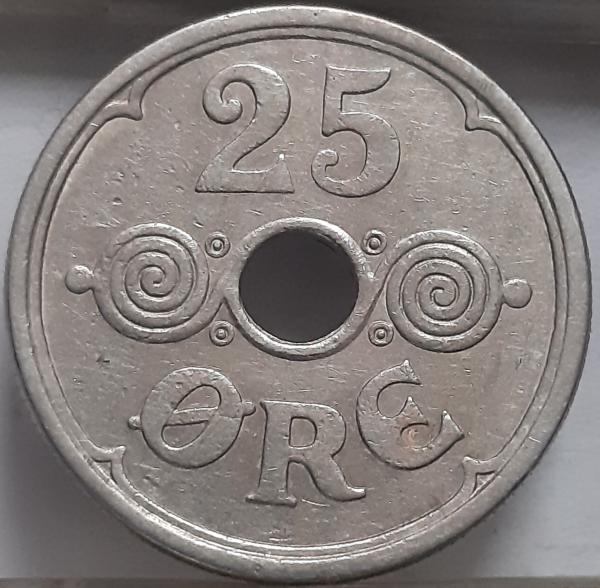 Danija 25 erės 1924 KM#823 (5760)