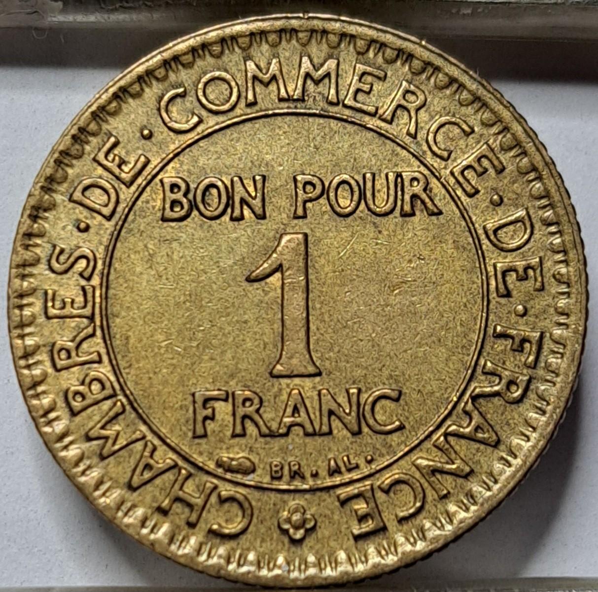 Prancūzija 1 Frankas 1927 KM#876 (5778)