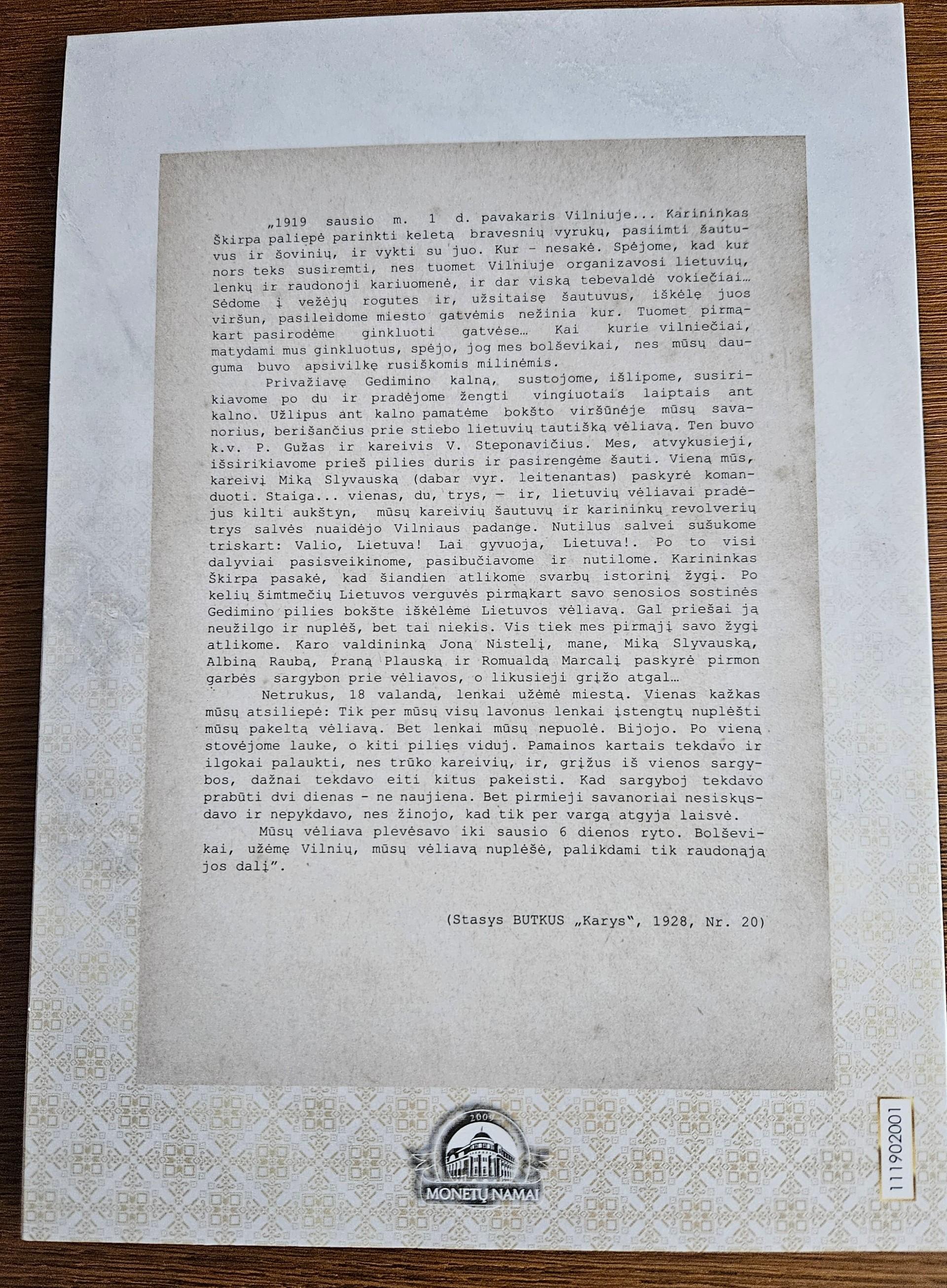 Reprezentacinis dėklas "Iškiliausi Lietuvos žmonės"