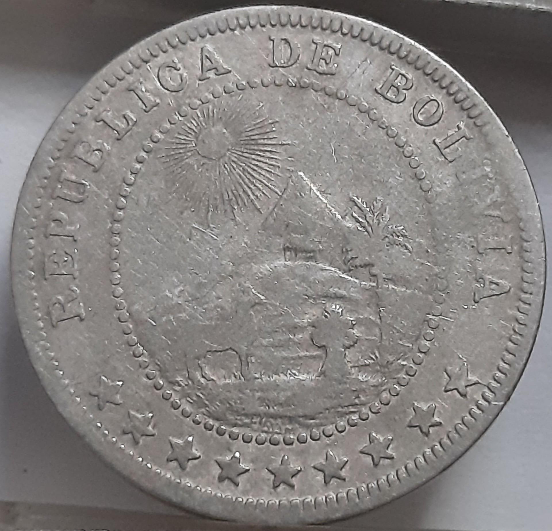 Bolivija 5 sentavai 1902 KM#173 (5877)