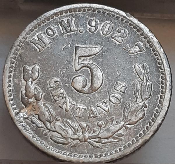 Meksika 5 Sentavai 1891 Mo M KM#398 (5828)