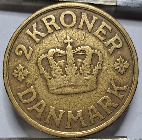 Danija 2 kronos 1925 KM#825 (5908)