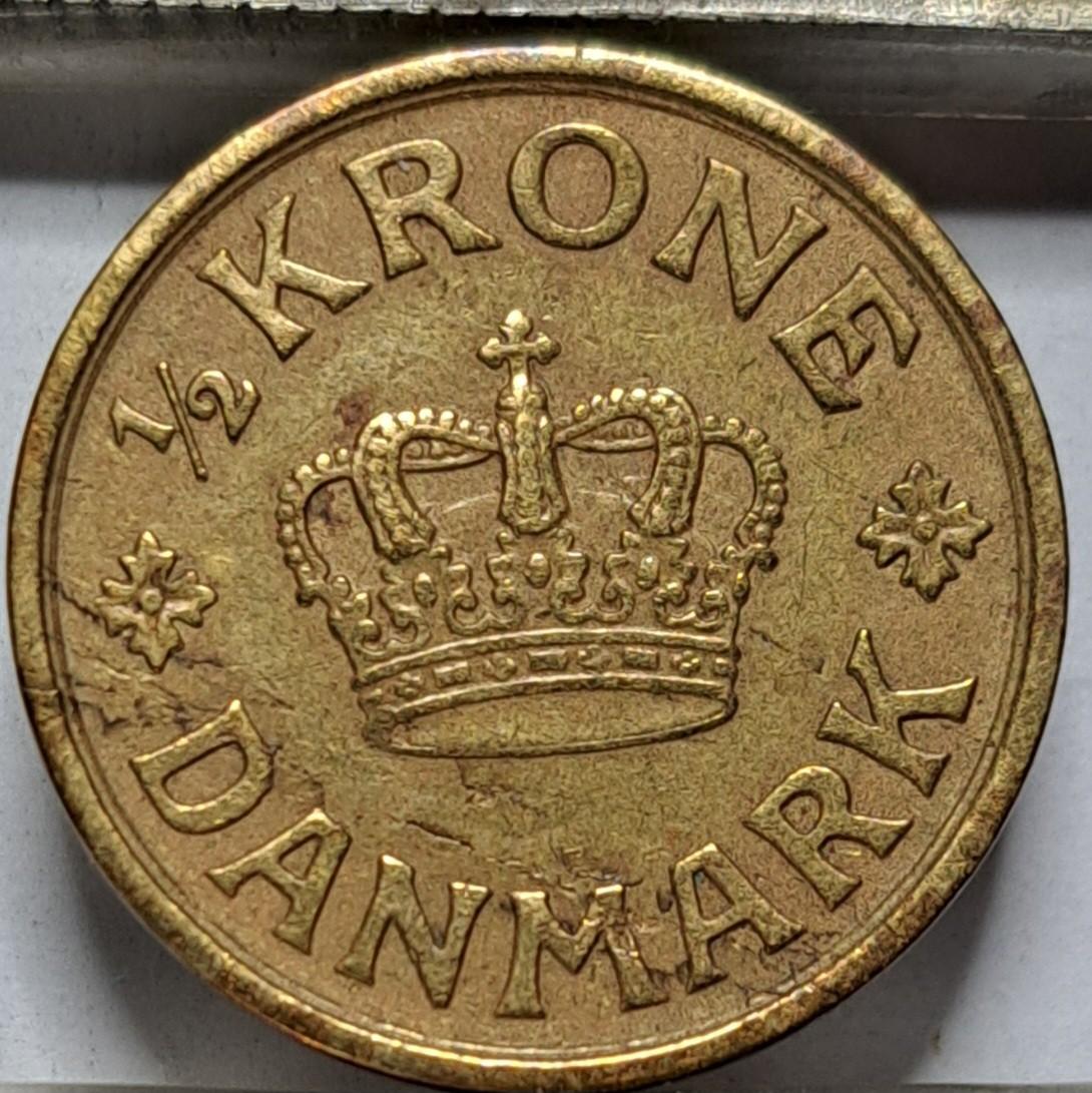 Danija 1/2 kronos 1926 KM#831 (5906)