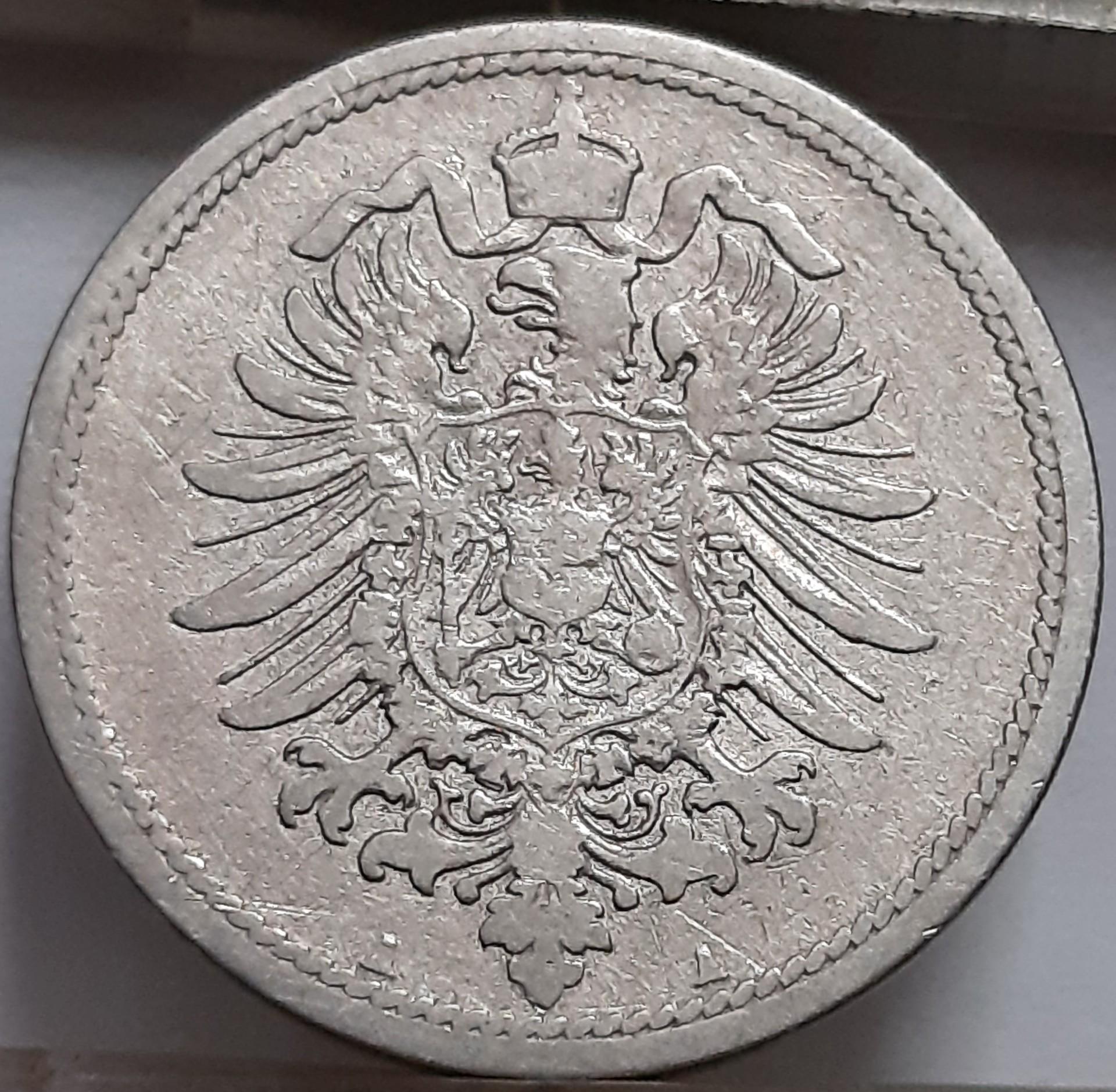 Vokietija 10 pfenigų 1875 A KM#4 (5916)