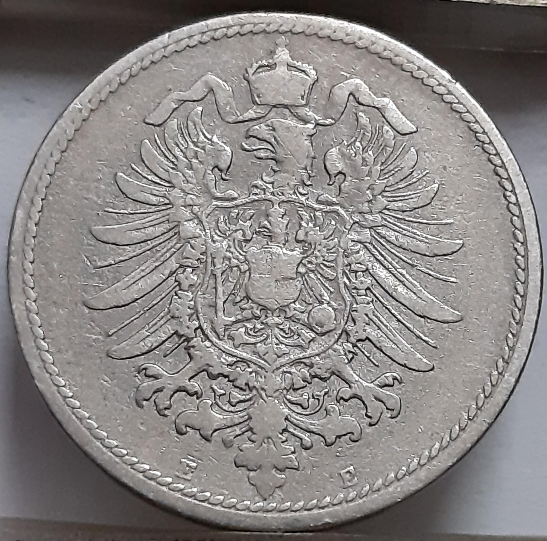 Vokietija 10 pfenigų 1875 E KM#4 (5918)