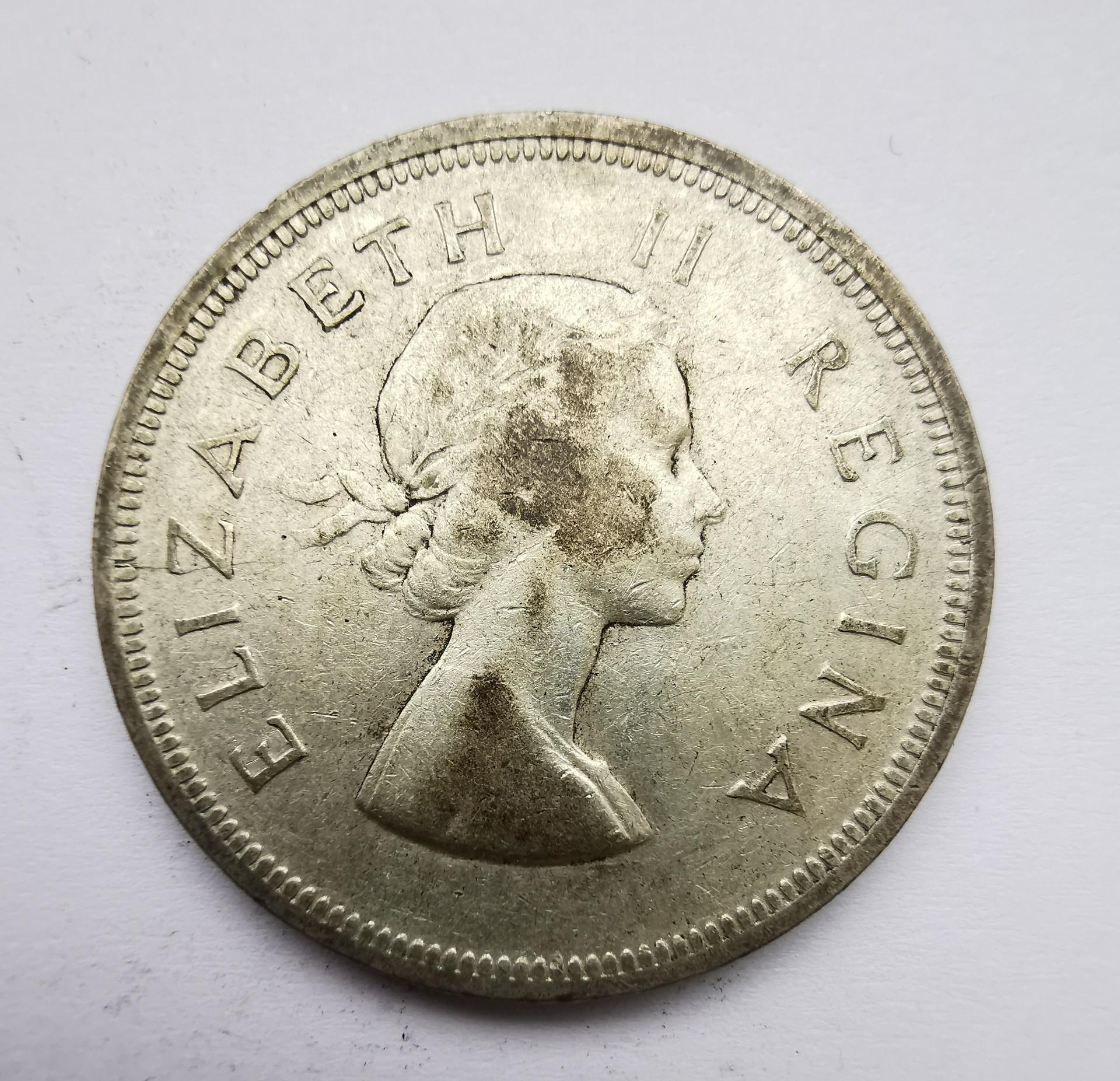 Pietų Afrika 2,5 šilingo 1958 sidabras