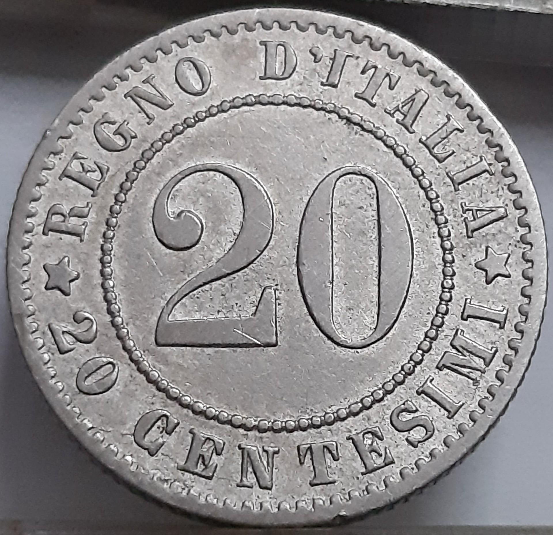 Italija 20 Čentezimų 1894 R KM#28 (5419)