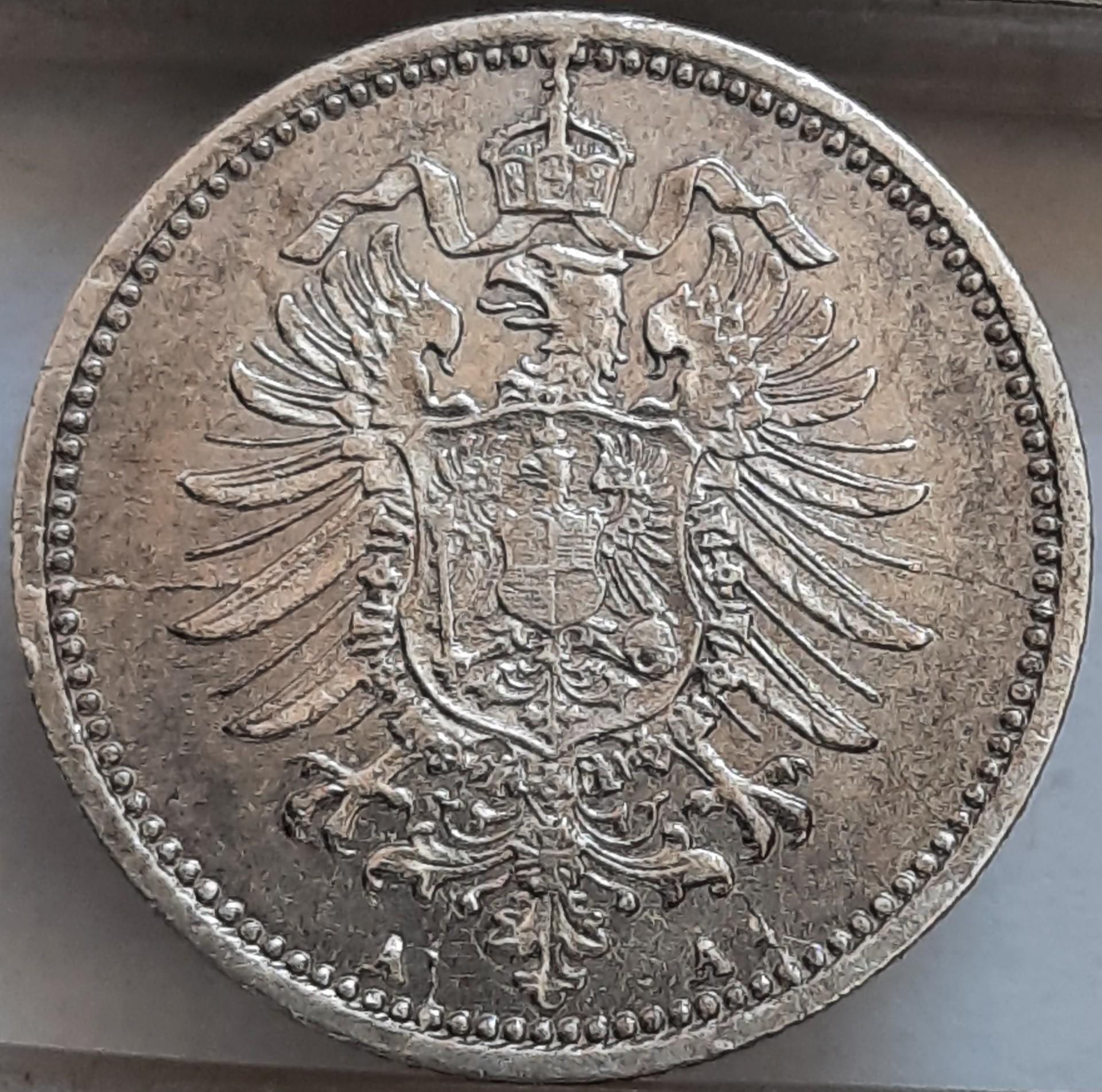 Vokietija 20 Pfenigų 1874 A KM#5 (5946)