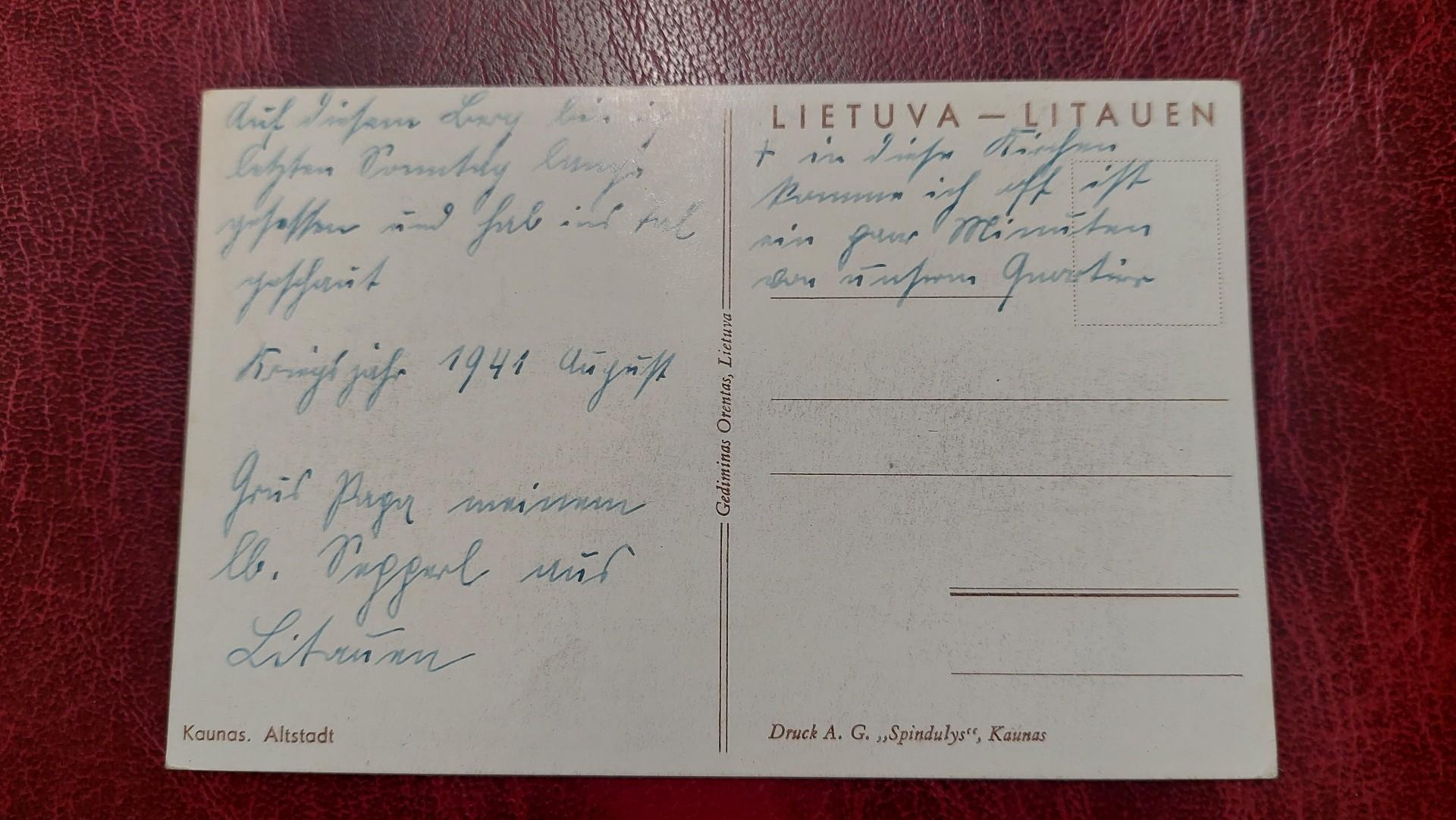 Fofo-atvirlaiškis Kaunas. Senamiestis. 1941m.