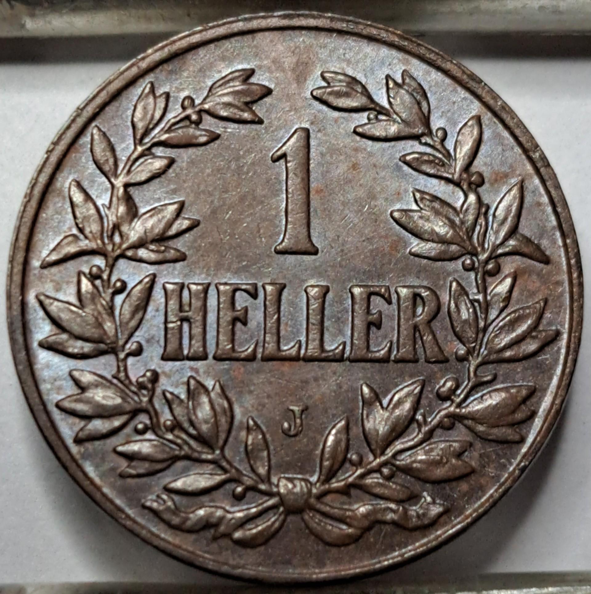 Vokietijos Rytų Afrika 1 heleris J 1905 KM#7 (5597)