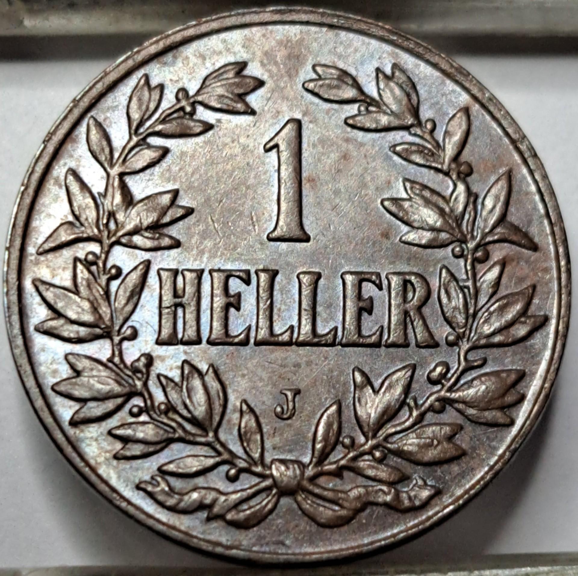 Vokietijos Rytų Afrika 1 heleris J 1905 KM#7 (5597)