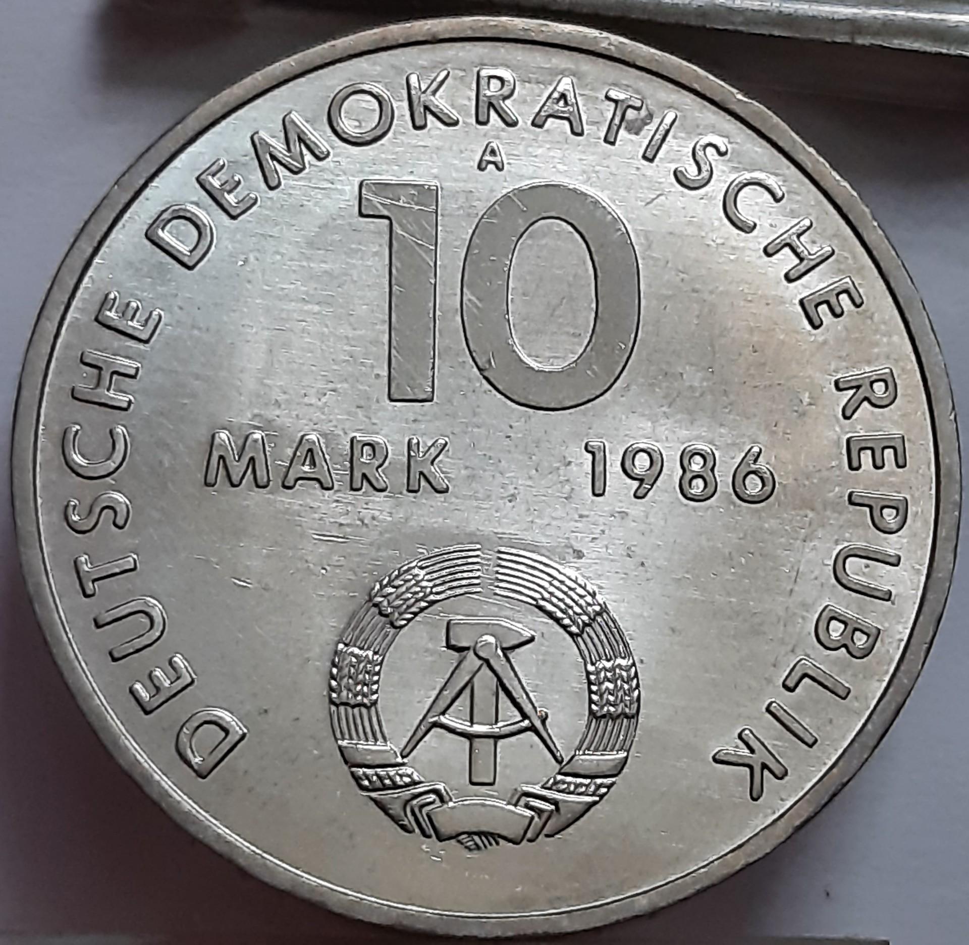 Vokietija-VDR 10 markių 1986 KM#109 Proginė (5999)