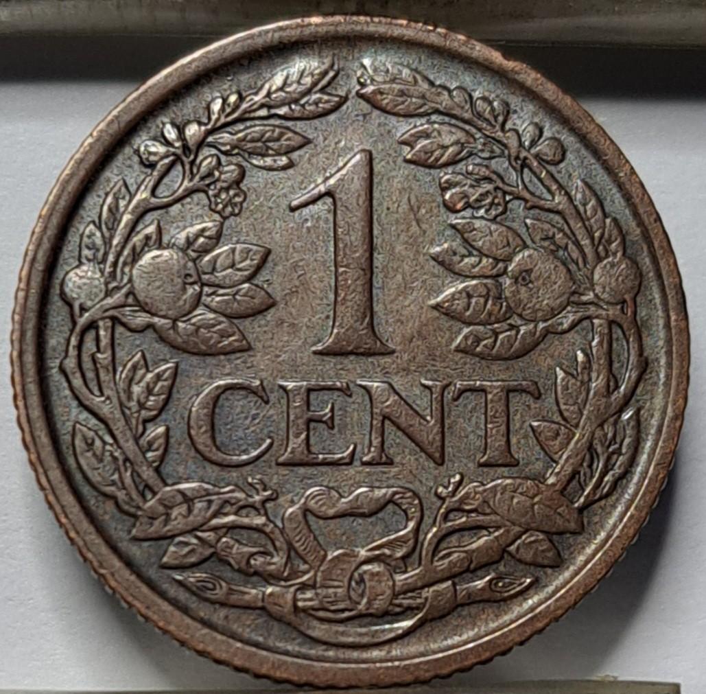 Nyderlandai 1 Centas 1928 KM#152 Bronza (6013)