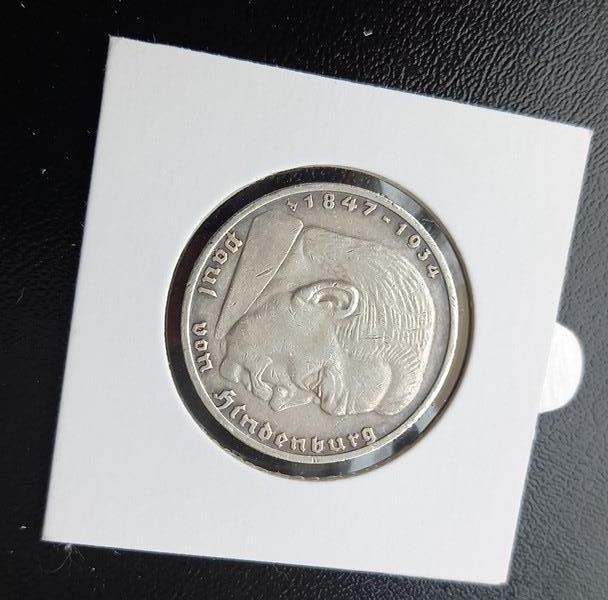 Vokietija-III reichas 1937 F 5 reichsmarkės (sidabras) 