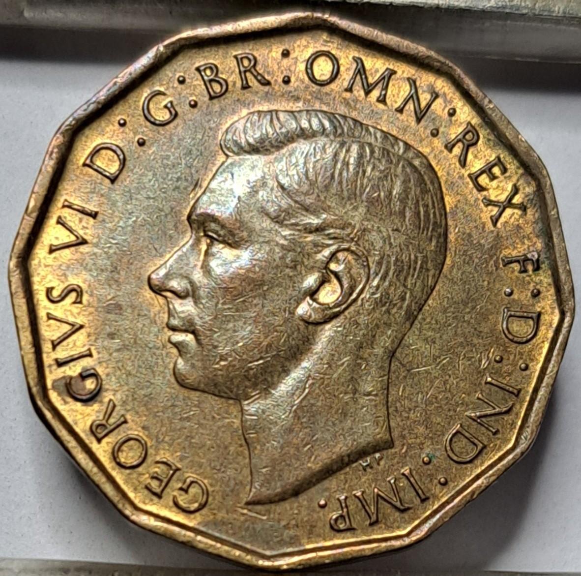 Jungtinė Karalystė 3 Pensai 1945 KM#849 (5817)